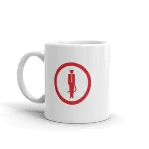 Swindled White Mug With Red Logo